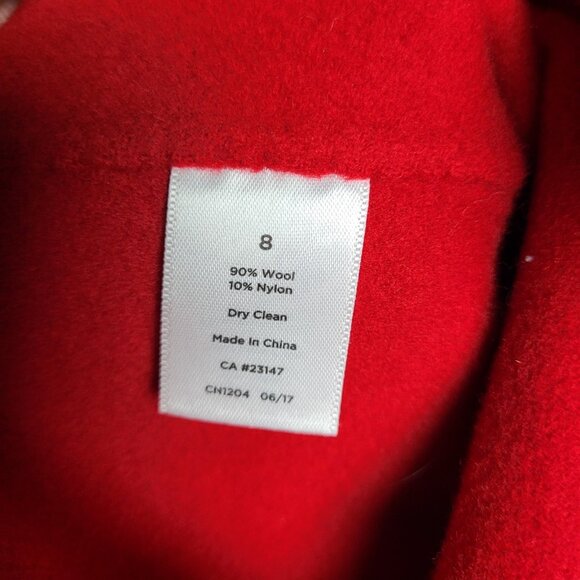 Talbots Jacket Women's 8 Red Wool Blend Snap Front Short Career Office - Picture 9 of 9